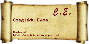 Czeglédy Emma névjegykártya