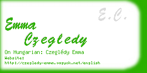 emma czegledy business card
