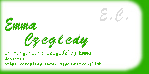 emma czegledy business card